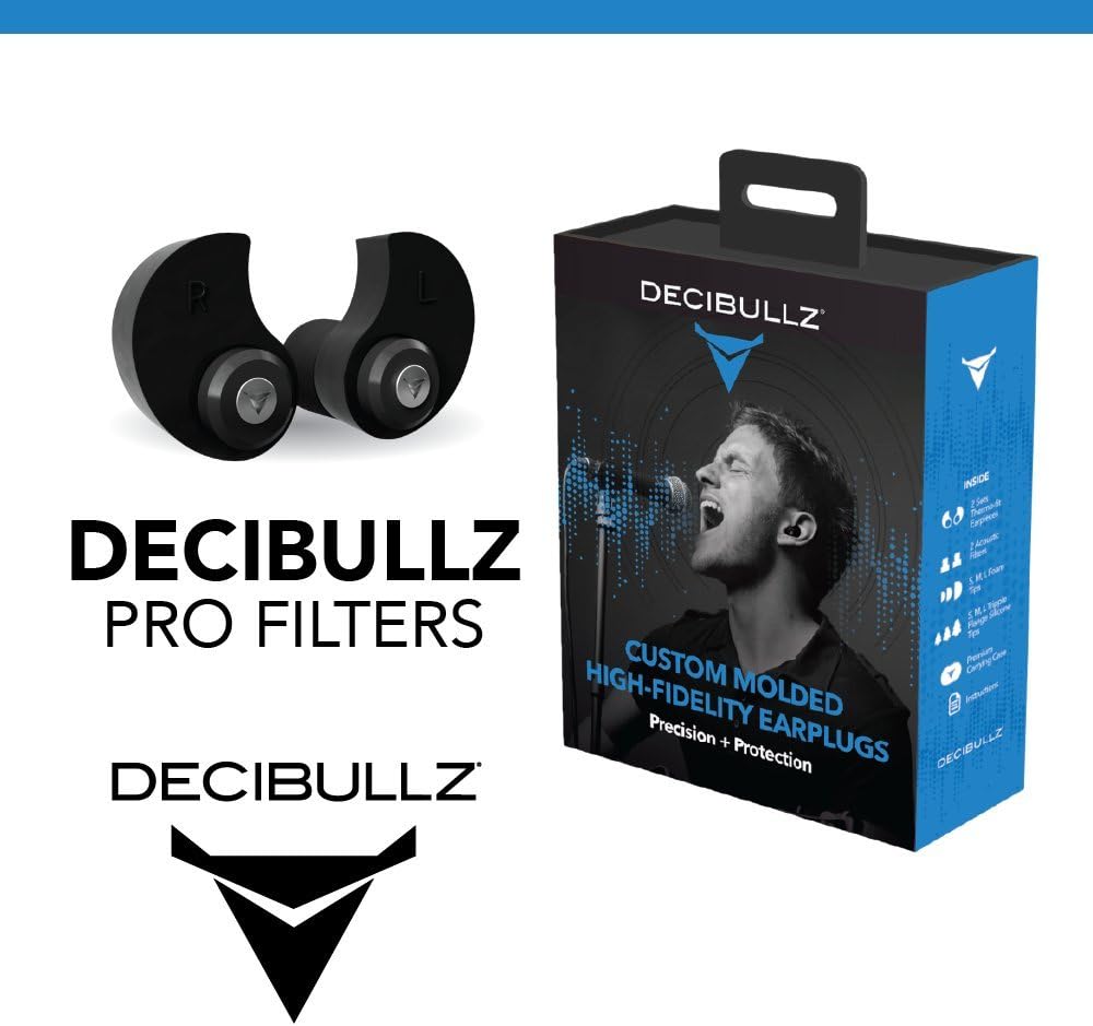 Decibullz - Custom Molded Professional Filters, Perfect for Musicians, Recording Professionals and Concertgoers: Sports & Outdoors