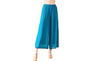 Angcoco Women's Double Layered Stretch Chiffon Dance Training Pants