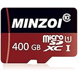 MINZOI 400GB Micro SD SDXC TF Flash Memory Card Class 10 for Cell Phone Camera Laptop + Free Adapter