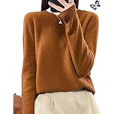 100% Cashmere Sweaters for Women Crew Neck Long Sleeve Soft Pullover Sweater Women's Cashmere Sweater