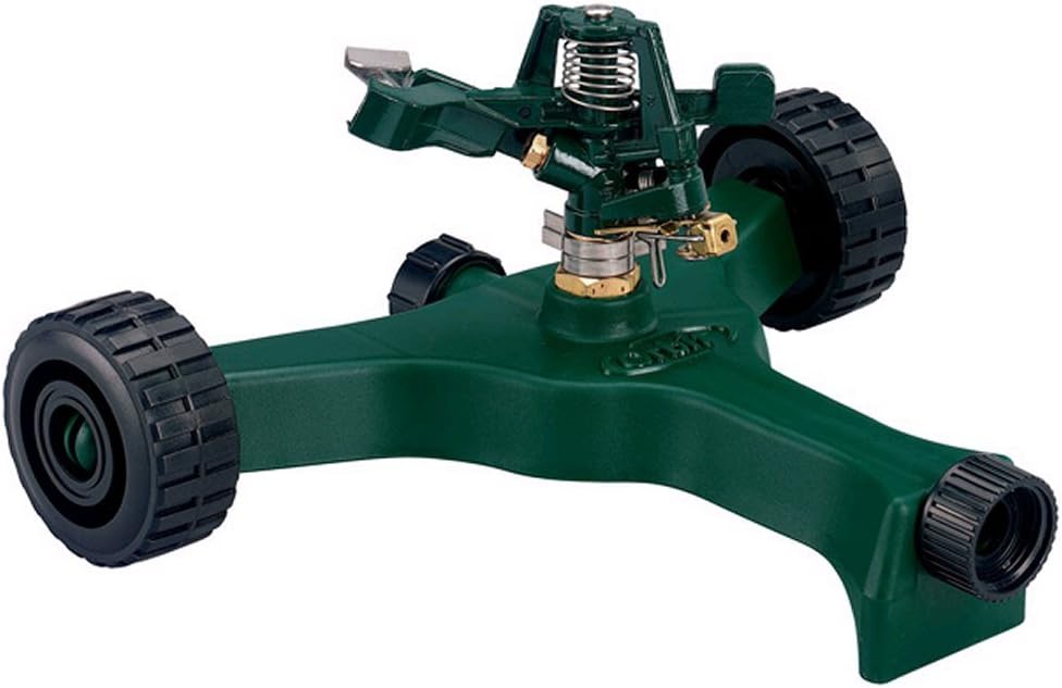 Orbit 58257N Metal 3-Arm Sprinkler with Wheeled Base : Rotary Lawn And Garden Sprinklers : Garden & Outdoor