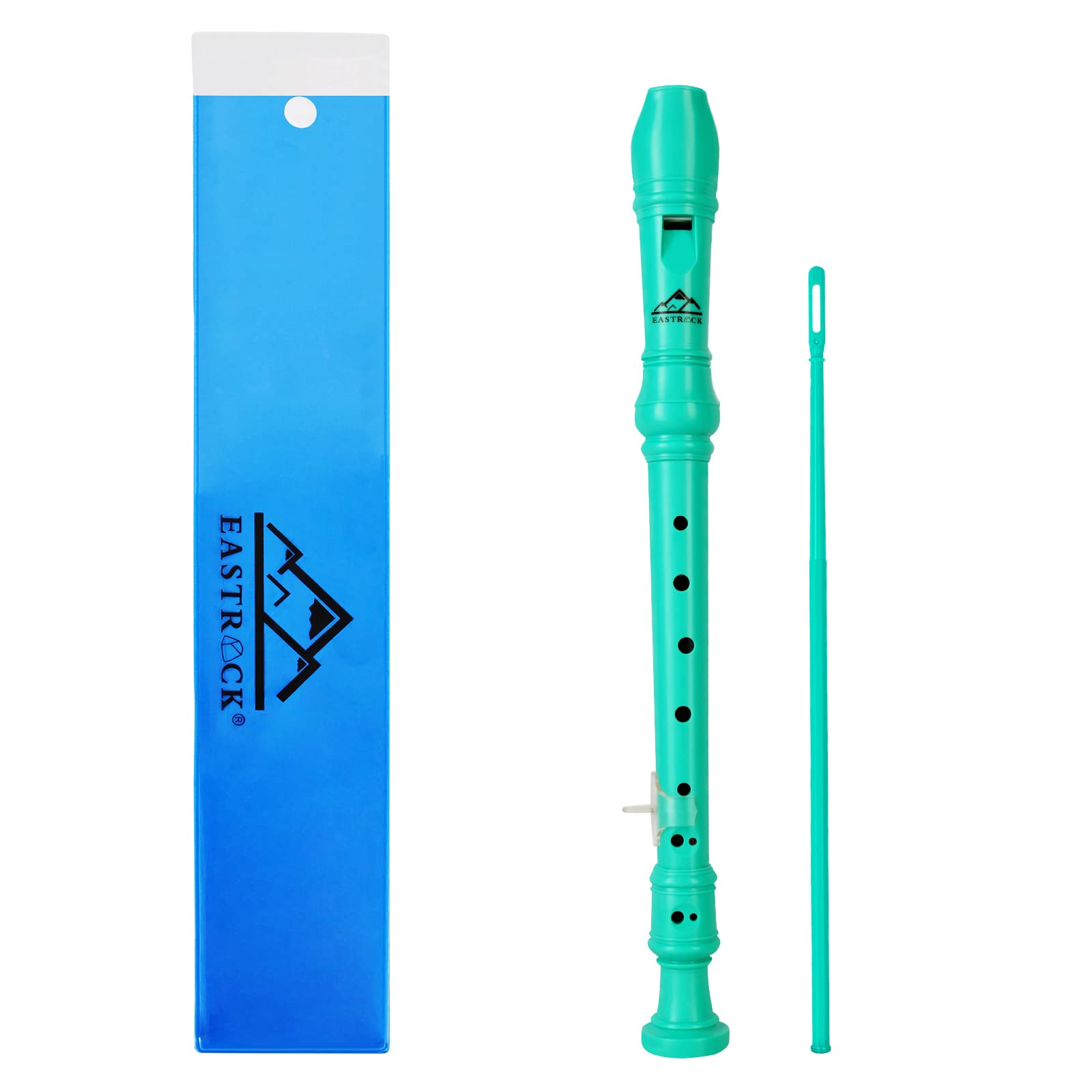 EastRock Soprano Recorder for Beginners Kids, German Style ABS Recorder, C Key with Cleaning Rod, Fingering Chart, Packing Bag, Thumb Rest (Green)