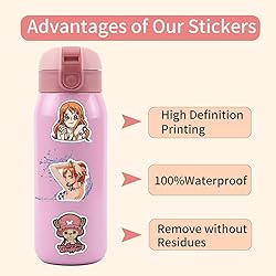50pcs Cartoon Japanese Anime One Pice Stickers for