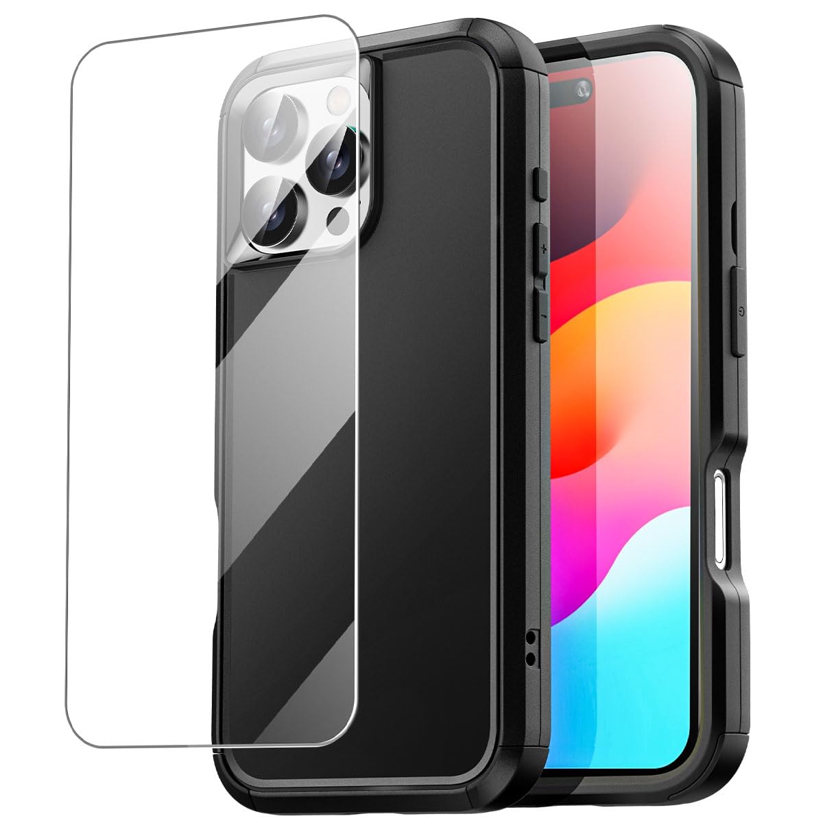 AICase for iPhone 16 Pro Max Case with Glass Protector,3-Layer Heavy Duty Pocket-Friendly Rugged Durable Military Grade Protection Shockproof/Drop Proof/Dust Proof Protective iPhone 16 ProMax 6.9"_5