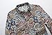 SSLR Men's Paisley Shirts Cotton Printed Button Down Long Sleeve Shirts for Men (X-Large, Blue Red)
