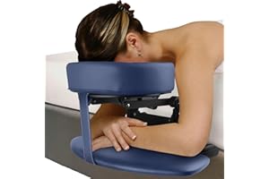 TOROKOM Adjustable Headrest Face Pillow Cradle & Support Bracket, Face Pillow, Salon Home Mattress Massage Kit (Blue)