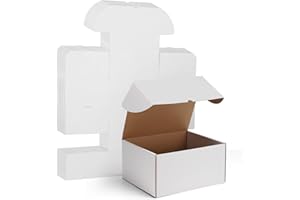 WIFTREY 12x10x6 Shipping Boxes set of 15, 12 x 10 x 6 White Corrugated Cardboard Boxes for Packaging Small Business, Moving, 