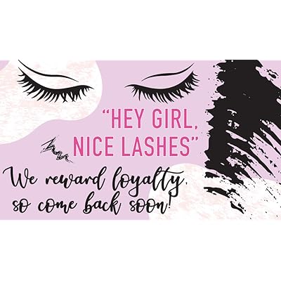 Buy Eyelash Extensions Design Set Of 50 Loyalty Cards Blank Loyalty Card Stationery Great Loyalty Cards For Restaurants Hair Beauty Nail Salons Or Spas Online In Turkey B085t8h167
