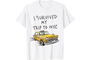 SHANGCHEN I Survived My Trip to NYC New York City Taxi Cab T-Shirt