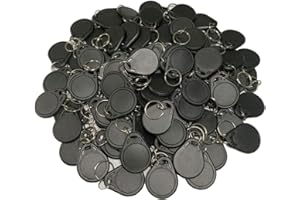 OBO HANDS (pack of 100 Black Waterproof ABS 13.56MHz ISO14443A Classic 1K NFC RFID Token,RFID keyfob tag