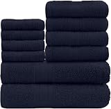 GC GAVENO CAVAILIA 10 Piece Towel Bale Set 450 GSM Navy Quick Dry Cotton