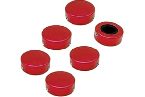 SOLUTEK Footswitch Topper Guitar Pedal Button Caps with 3 Set Screws and Protective Fitting Increasing Accuracy,Comfort for Common Switches diameter of 3/8"| SOLUTEK BUTTONS V1 Skirt-less 6Pcs Red