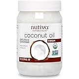 Nutiva Organic Cold-Pressed Virgin Coconut Oil, 15 Fluid Ounce | USDA Organic, Non-GMO, Fair Trade | Vegan, Keto, Paleo | Fre