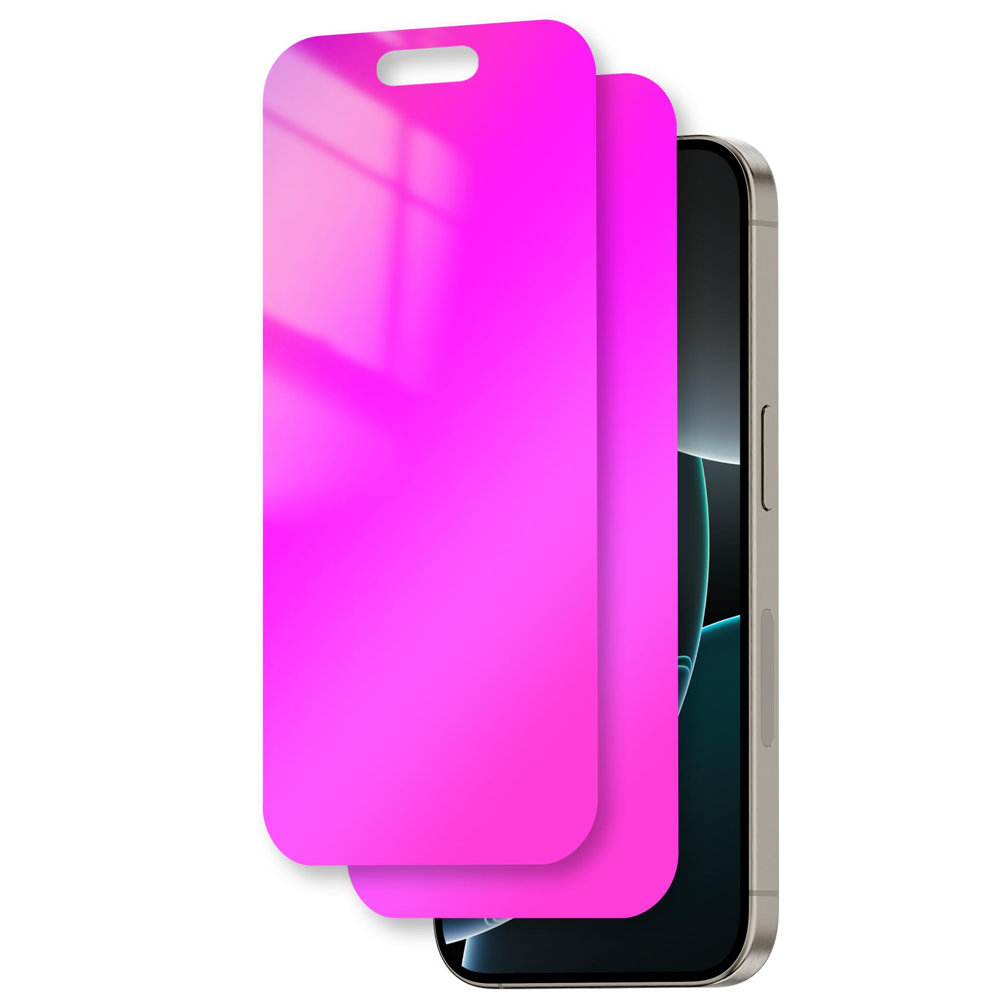 Juvraixo for iPhone 16 Pro Privacy Screen Protector Anti Blue Light for 16Pro Tempered Glass 6.3 Inch Gradient Colorful 28° Anti-Spy Easy Installation Full Coverage Anti-Scratch Bubble Free HD 2 Pack