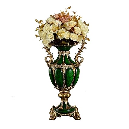 Czx European Style Tall Floor Vases Decor Vintage Embossed Resin