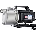 Aquastrong 1.6 HP Portable Shallow Well Pump Garden Pump, 1320 GPH, 115V, Stainless Steel, Sprinkler Pump, Water Transfer Draining Irrigation Pump, for Lawn or Garden…