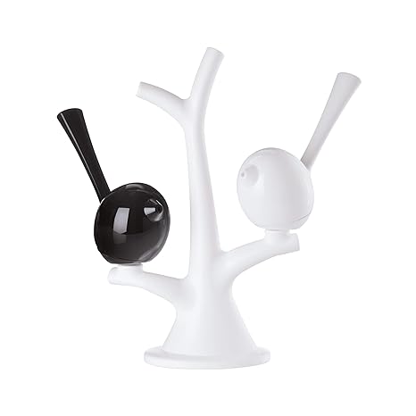 Koziol Salt Pepper Shaker With Tree Cotton White With Black Cotton White 3108001