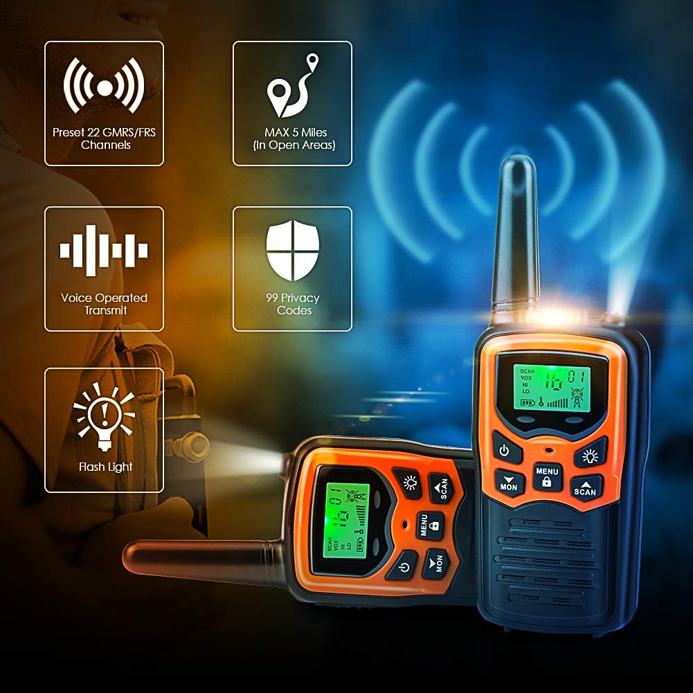 Walkie Talkies Long Range for Adults TwoWay Radios Up to 5 Miles in