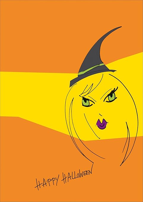 Kartenkaufrausch Moderna Cartolina D Auguri Di Halloween Biglietto Di Auguri Con Donna In Cappello Della Strega Con La Busta Amazon It Cancelleria E Prodotti Per Ufficio