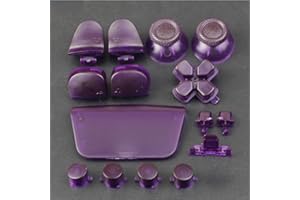LIGHTFAIRY ABXY Buttons for PS5 3.0 BDM-030 Gamepad Controller L1 R1 L2 R2 Trigger Button Key D-pad Button (Clear Purple)