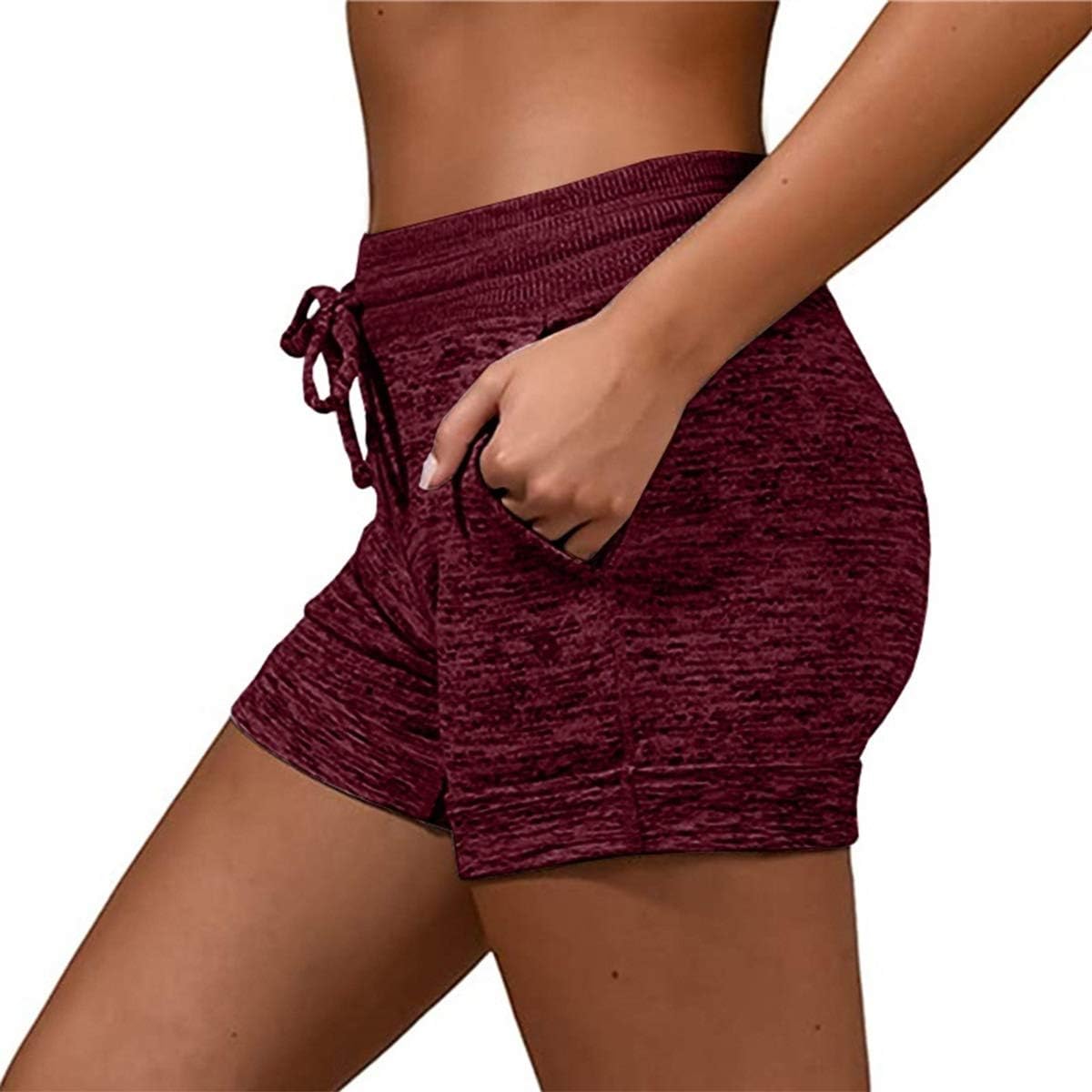 Plus Size Workout Shorts for Women Quick Dry Heather Yoga Training