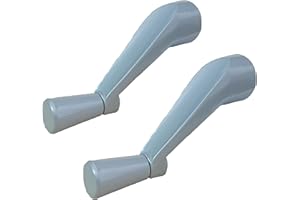 COMYZNOAH (Pack of 2)Window Crank Handle Replacement,(Silver-Gray) Fit to [3/8" Spline Socket Crank Handle]. Spline Socket, Smooth 360-Degree Operation.Casement,Compatible Andersen Casement Operators
