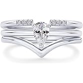 PAVOI 14K Gold Plated Stacking Rings for Women | Classy Design with Sparkling Cubic Zirconia Crystals & Opal | Everyday Jewelry