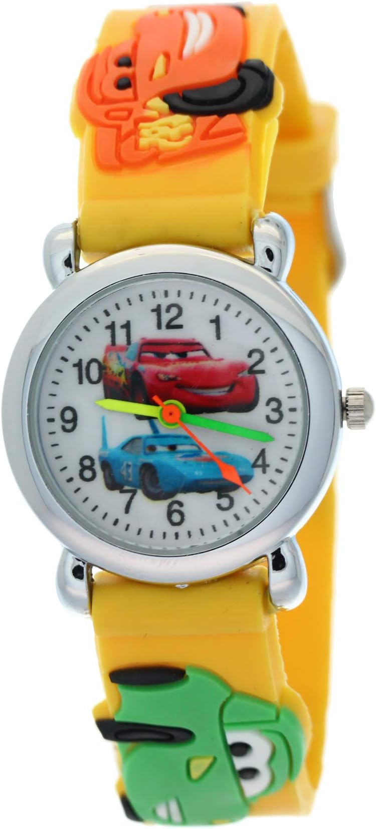 TimerMall Cartoon 3D Yellow Silicon Rubber Strap Kids Boys Girls Children Analog Time Teacher Watch