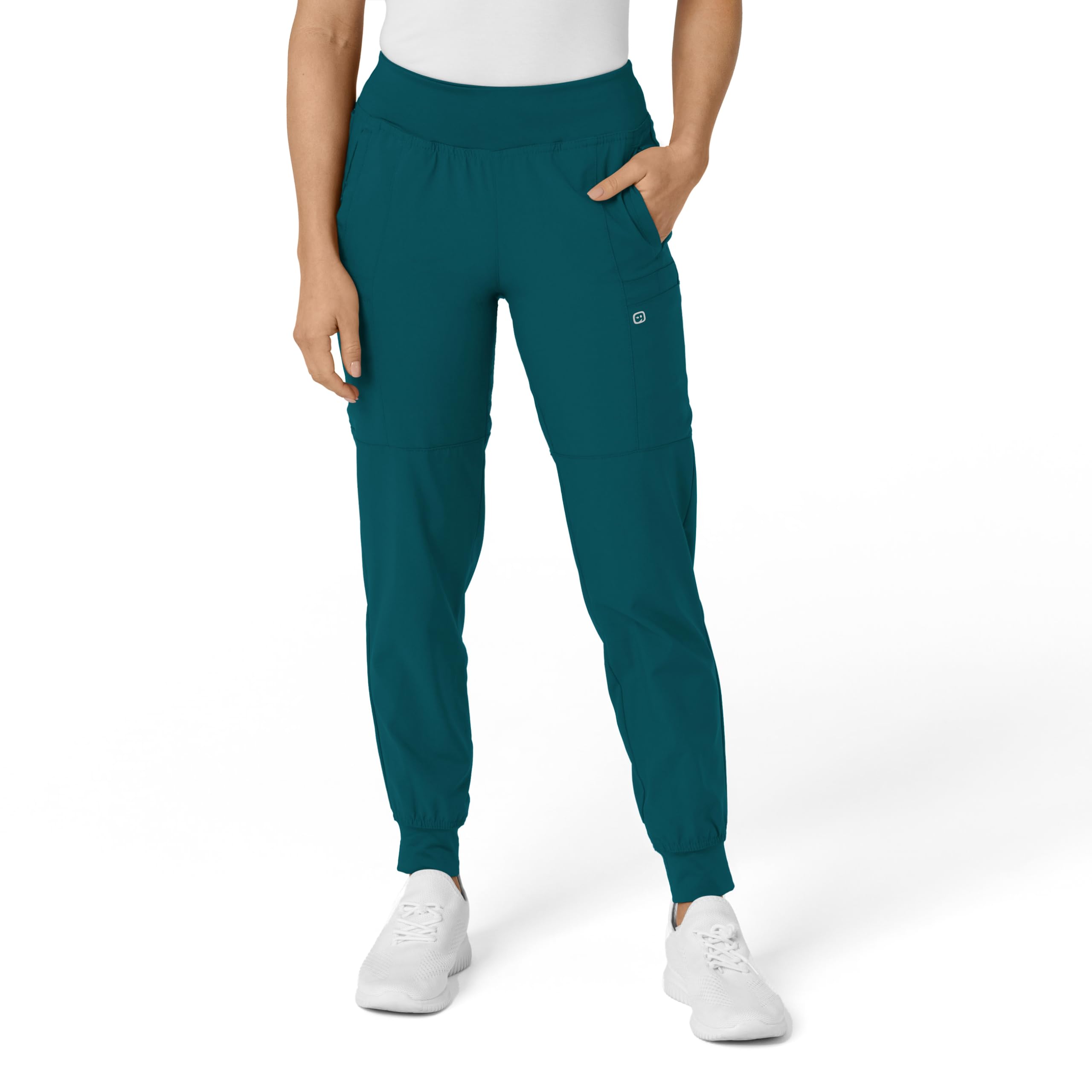 WonderWink W123 Women’s Comfort Waist Cargo Jogger Pant — Caribbean, X-L Petite Image