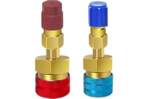 Premium R1234YF to R134A Coupler Kit, High Low Side Adapters for Car AC Conversion