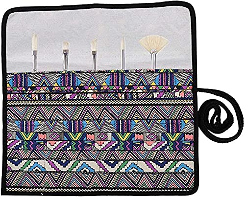 Hztyyier Artist Paint Brush Roll Up Bag Holders20 Slot Pencil Roll Up Case for Acrylic Oil Watercolor Gouache Art Paint Brush Teenage Girls Boys Stationery Supply Other Art Supplies