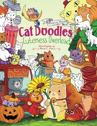 Download Cat Doodles Cuteness Overload Coloring Book for Adults and Kids: A Cute and Fun Animal Coloring Book for All Ages PDF