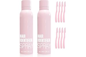 WHYCALON 2 Packs Hair Identifier Spray for Face Shaving, Skin Body Hair Identifying Spray With Razors, Skin Dermaplaning Spray for Face