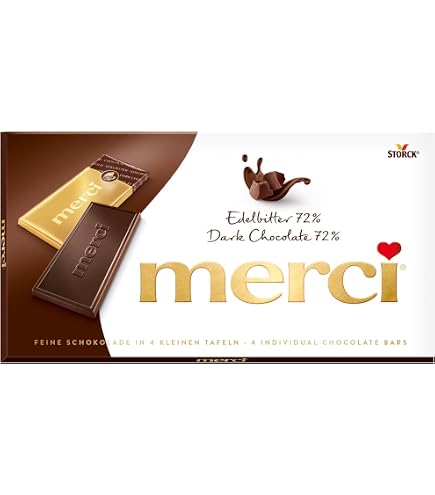 Amazon.com : Merci Fine Milk Chocolate (4 Individual Bars) 100g