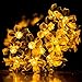 50LED 23FT Solar LED String Light Outdoor Waterproof Ehome Cherry Blossom Light with Light Sensor for Garden Wedding Party Festival Decor (Warm white)