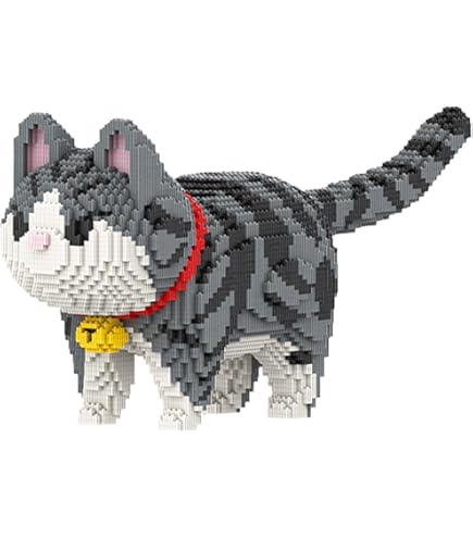 Amazon.com: JEKCA Cat 03S-M04 | Tabby Cat Plastic Building Blocks