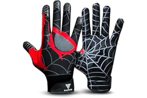 RAYFITS Football Gloves Receiver Gloves Super Sticky Boost Grip & Performance for Games & Training – Youth & Adult Sizes