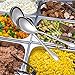 Niceful Pecatoo Serving Spoons and Slotted Spoons 8 Pieces, 9.8 Inch Stainless Steel X-Large Serving Utensil for Buffet Banquet Cooking
