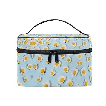 Amazon Com Travel Cosmetic Bag Sunflower Makeup Bag Zipper Storage