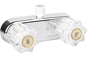 AWELIFE RV Faucet - 4' Shower Valve Diverter Assembly Kit, Replacement for RV Camper Shower, Bathroom Mixing Valve Control