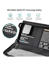 (Peso ligero) choe 19 W   Cargador solar portátil   Alta eficiencia impermeable solar cargador de teléfono con Dual USB y Auto Detect Tecnología para iPhone, iPad, MacBook, Samsung Galaxy Note 5 S6 S6 Edge, LG G4, HTC M9 y todos los 5 V dispositivos móvil