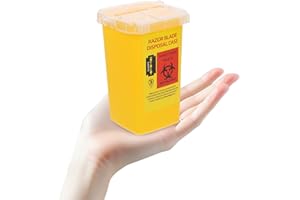 MOTHNUR Disposable Blade Disposal Box Plastic Sharps Container Safe Shave Stick Storage for Barbershop Salon