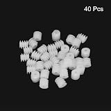 sourcing map 40Pcs Plastic Worm Gears Module 0.5 White for RC Car DIY Robot view 3