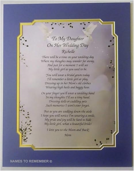 gift for my daughter on her wedding day