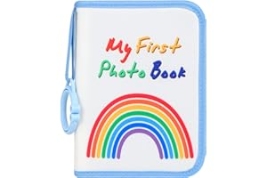 XFVEIWOO XFveivoo Baby's My First Family Photo Album for Baby Holds 21 4x6 Photos, Baby Photo Album Soft Cloth Book My First Album for 4x6 Baby Shower Kids Toddlers Pictures Toddler Photo Album (Blue)