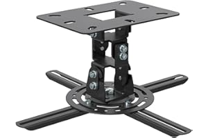 XINLEI Universal Projector Ceiling Mount Low Profile Projector Mount w/Retractable Arms and Multiple Adjustment Function, Black PR14B