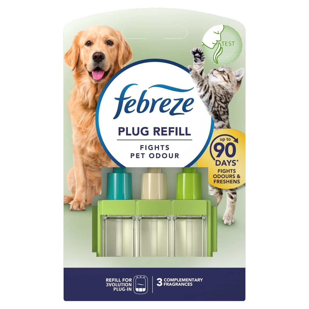 Procter & Gamble Ambi Pur Febreze 3Volution Air Freshener Plug-In Refill, Pet Odour Eliminator, 20ml