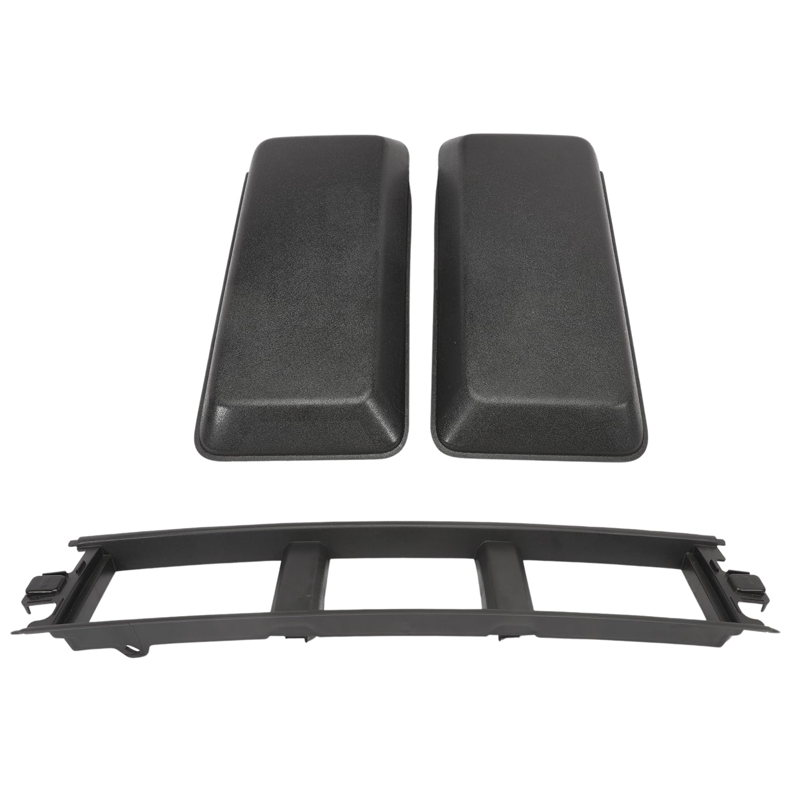 View 1 of 1 Set of Front Bumper Lower Grille Panel Trim Cover with Bumper Guards Pads Inserts End Caps Fit for Ford F150 2018 2019 2020 (Black)