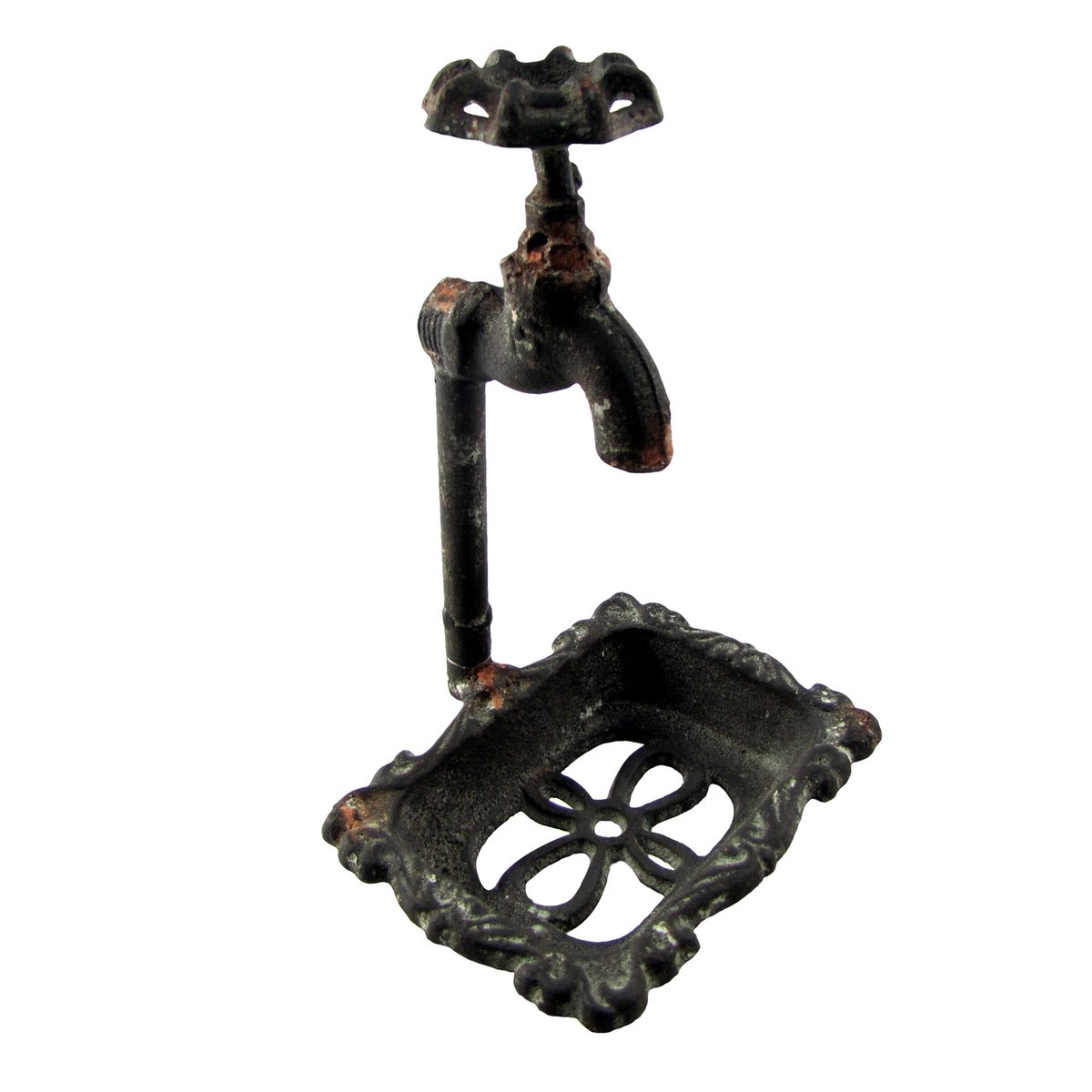 Treasure Gurus Old Rusty Garden Faucet Spigot Handle Soap Dish New Farmhouse Kitchen Bath Decor