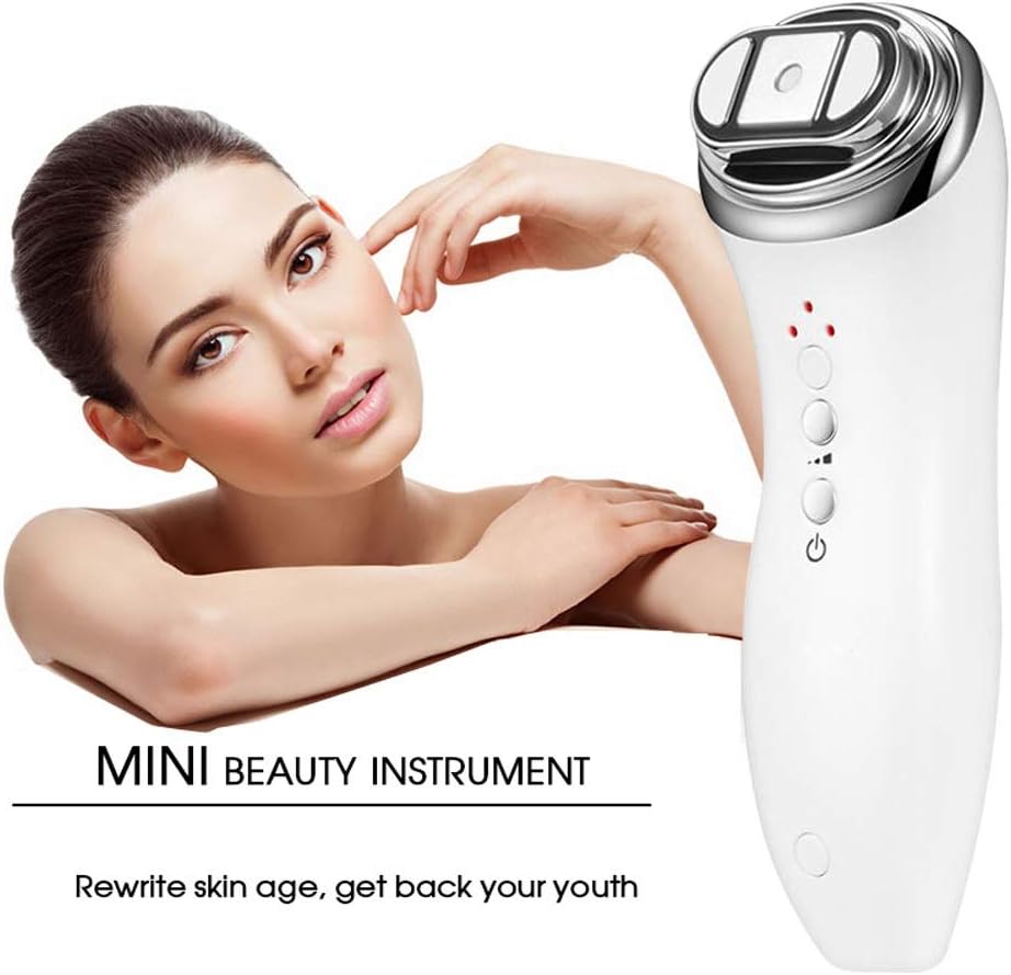 COOYT Mini Hifu High Intensity Focused Facial Lifting Machine RF LED Anti Wrinkle Skin Care Spa Beauty,White